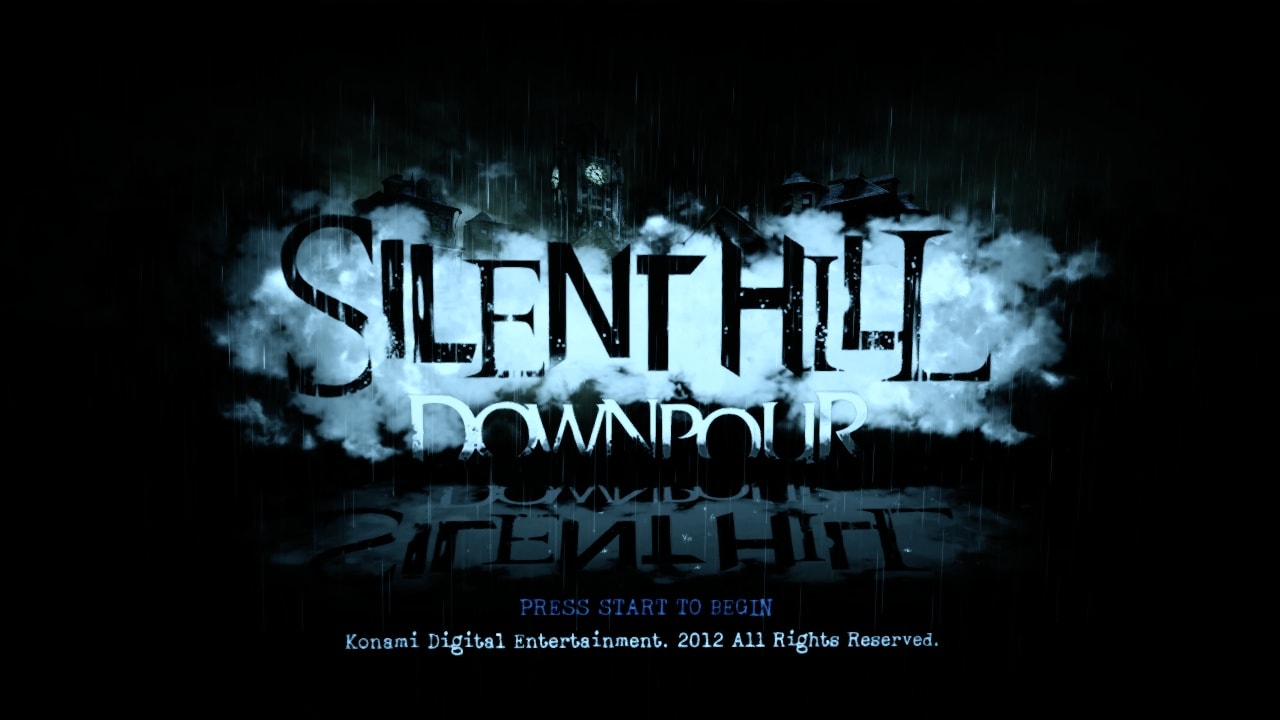 Silent Hill Downpour title screen for Xbox 360